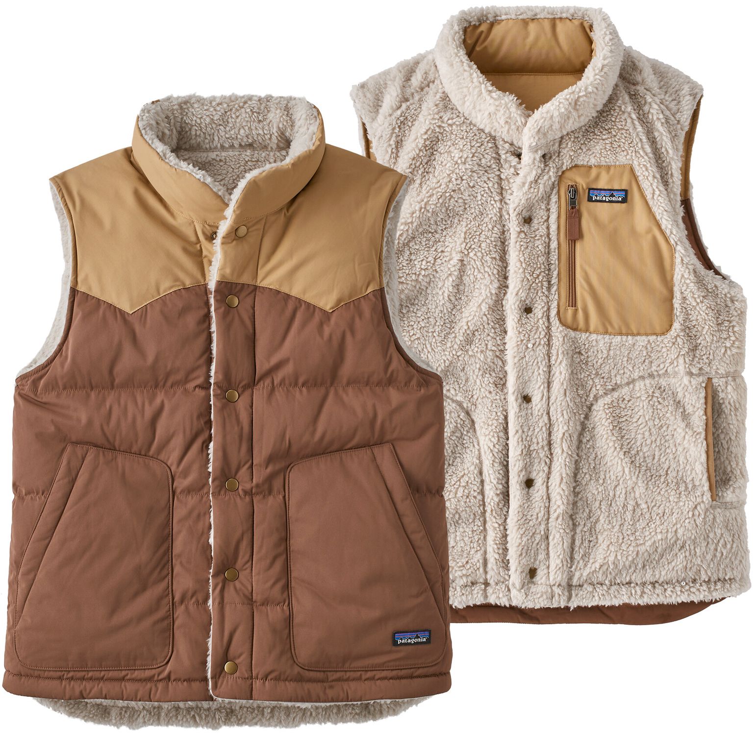 Patagonia M's Reversible Bivy Down Vest Moose Brown