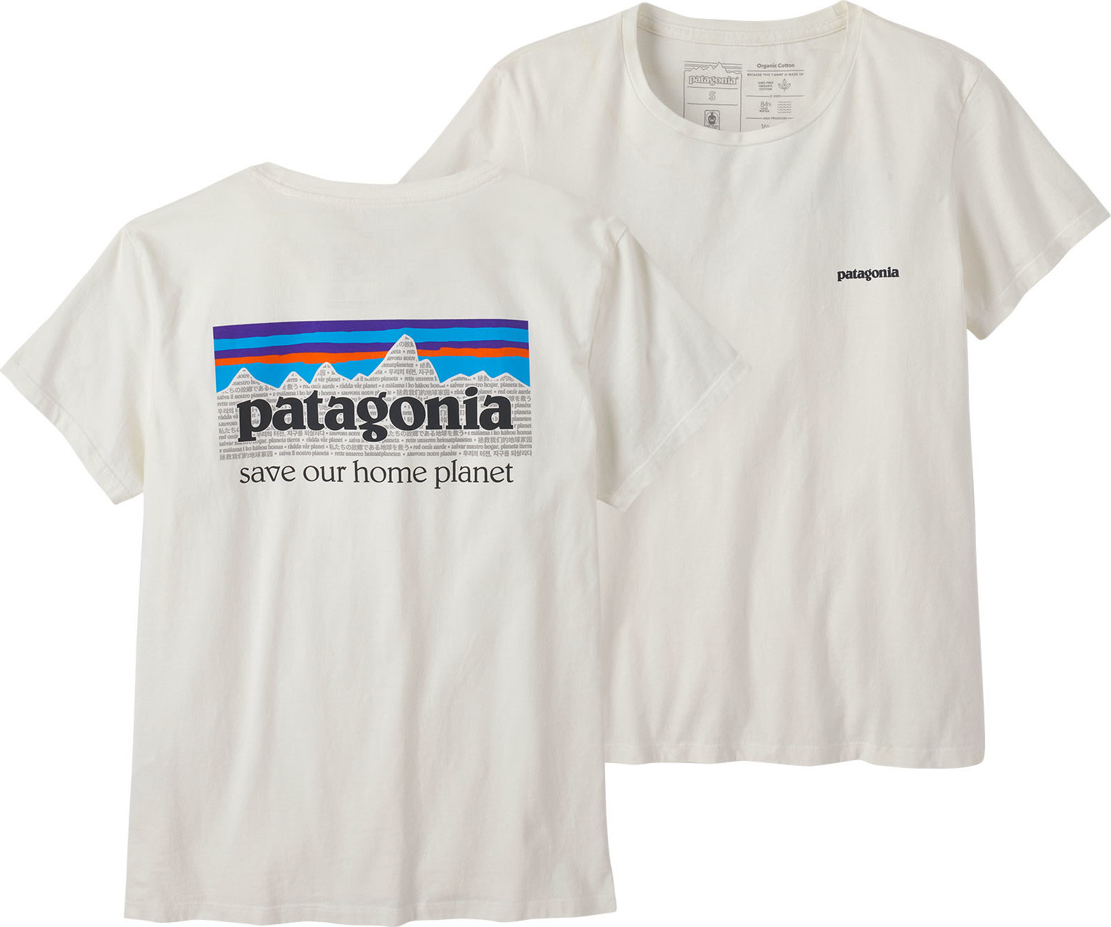 Patagonia Women's P-6 Mission Organic T-Shirt Birch White XL, Birch White