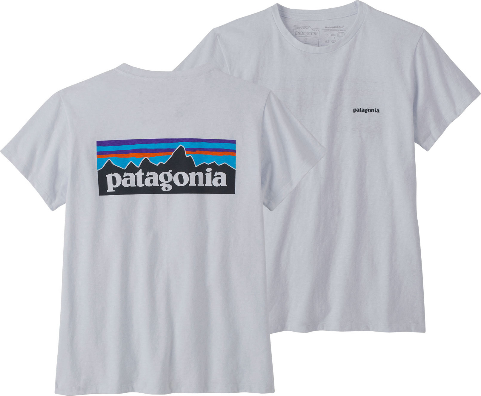 Patagonia Women’s P-6 Logo Responsibili-Tee White