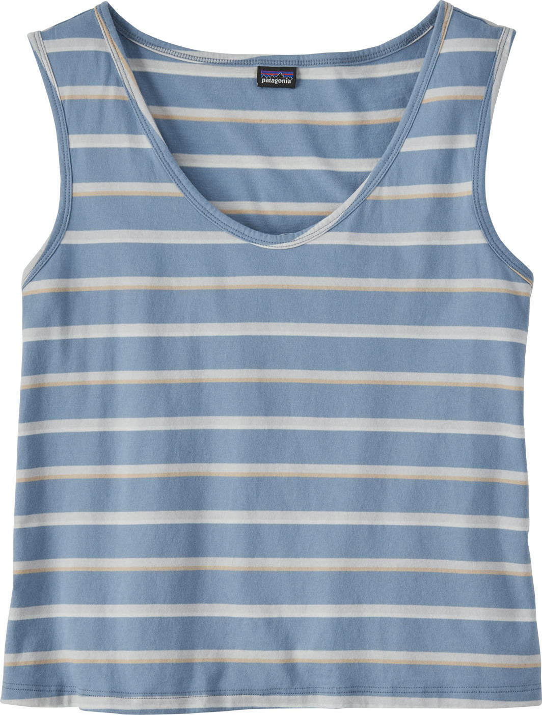 Patagonia Women's Regenerative Organic Certified Cotton Tank Sunset Stripe: Light Plume Grey S, Sunset Stripe: Light Plume Grey