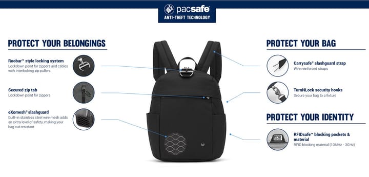Pacsafe CX Anti-Theft 8L Backpack Petite Serenity Blue Pacsafe Pacsafe CX Anti-Theft 8L Backpack Petite Serenity Blue Pacsafe