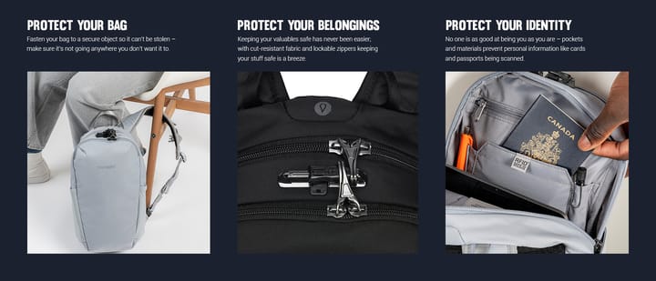 Pacsafe V 12L Anti-Theft Tech Backpack Black Pacsafe
