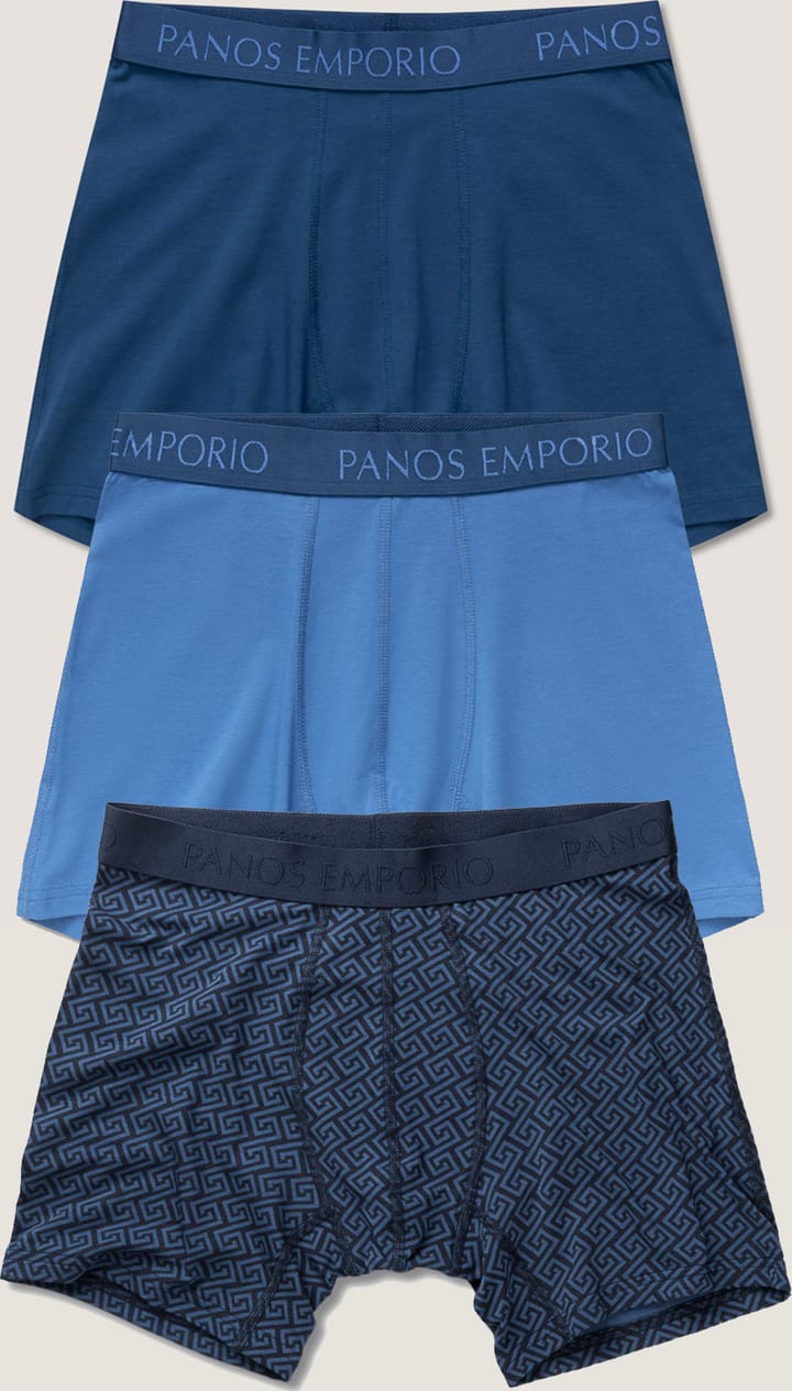 Panos Emporio PE 3PK BASE BAMBOO BOXER Poseidon/high Tide/blue Meander Panos Emporio