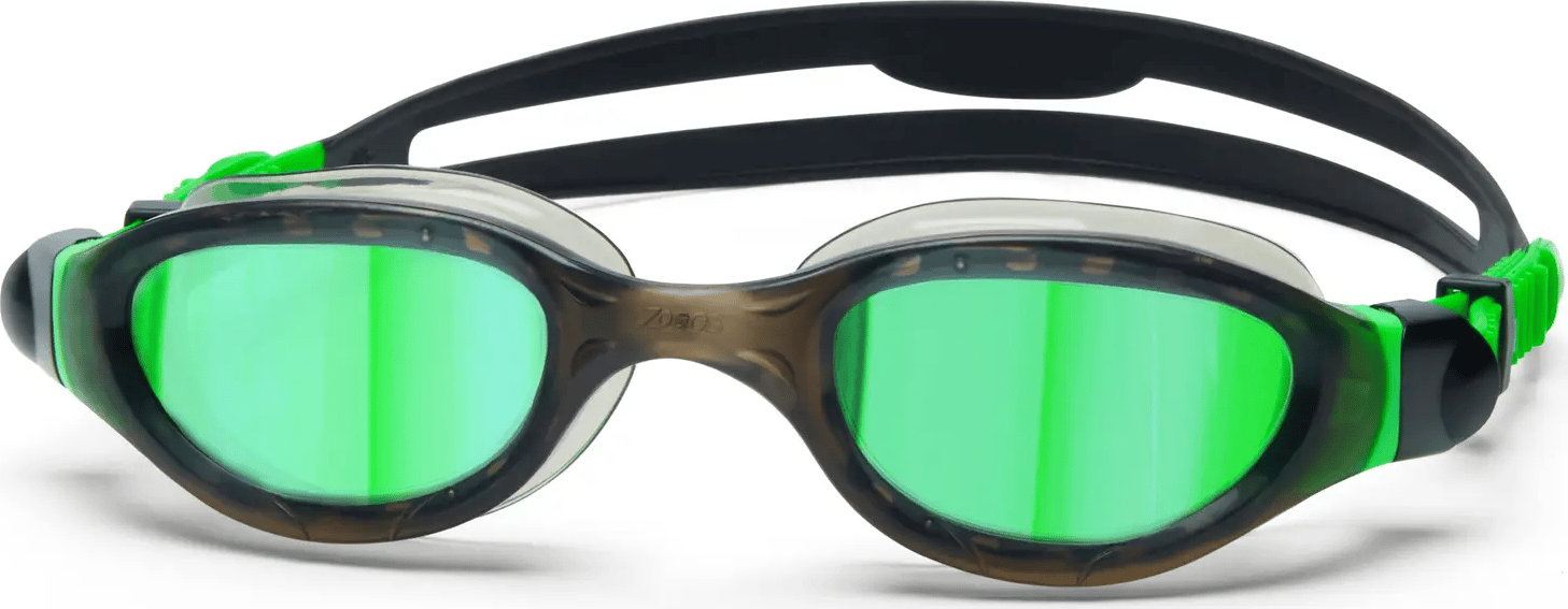 Zoggs Juniors' Phantom 2.0 Titanium Black/green/mirro