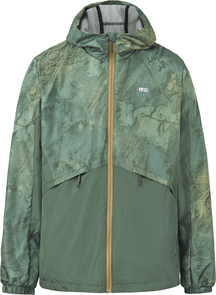 Men's Laman Print Jacket Geology Green Picture Organic Clothing