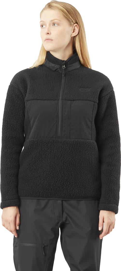 Women's Naatil 1/4 Fleece Black Picture Organic Clothing