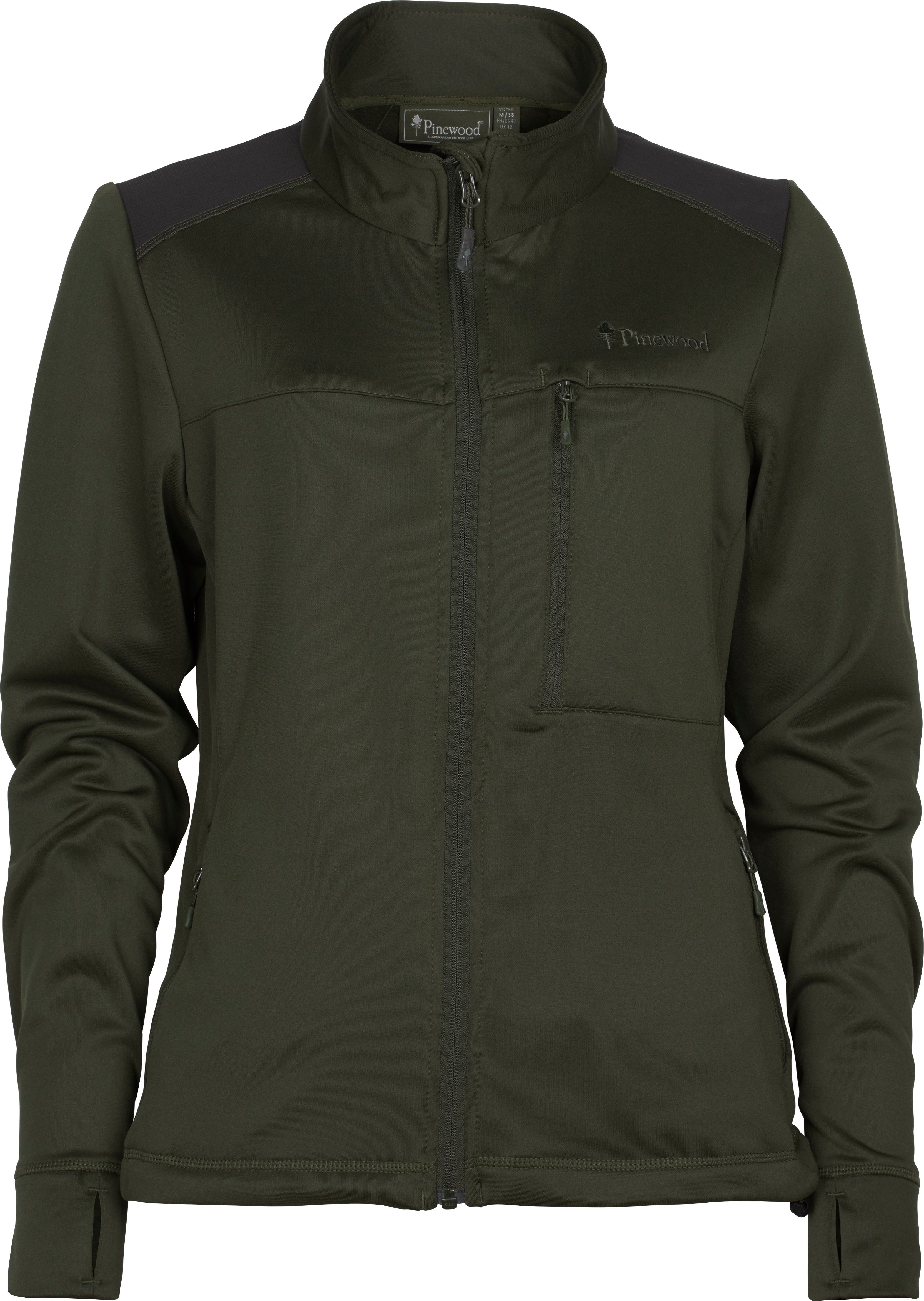 Pinewood Women's Abisko Power Fleece Moss Green Mellanlager tröjor L