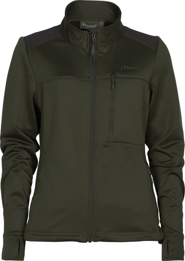 Pinewood Women's Abisko Power Fleece Moss Green Pinewood