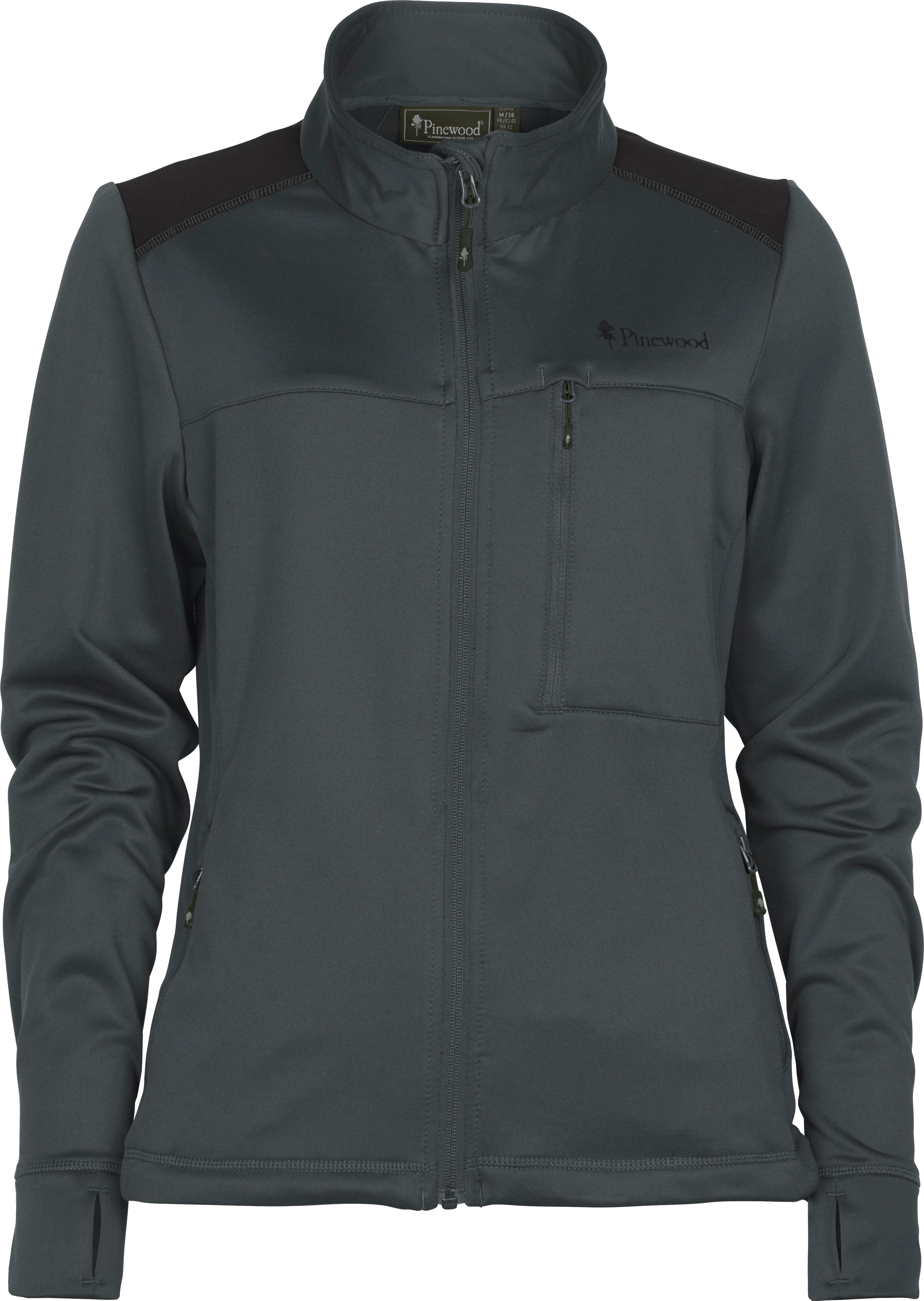 Pinewood Women's Abisko Power Fleece Urban Grey Mellanlager tröjor M