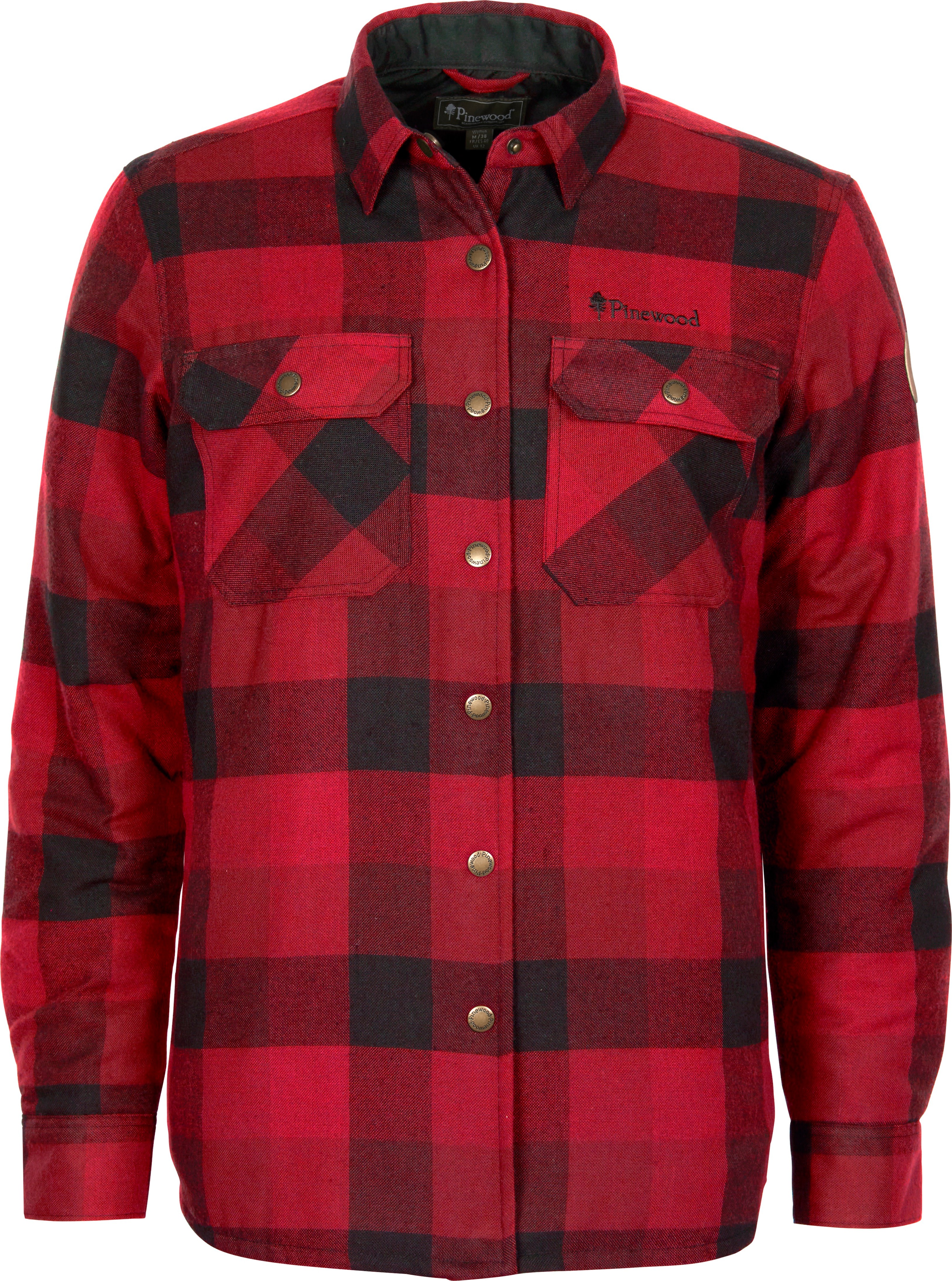 Pinewood Women's Canada Classic 2.0 Shirt Red/Black Långärmade skjortor XXL