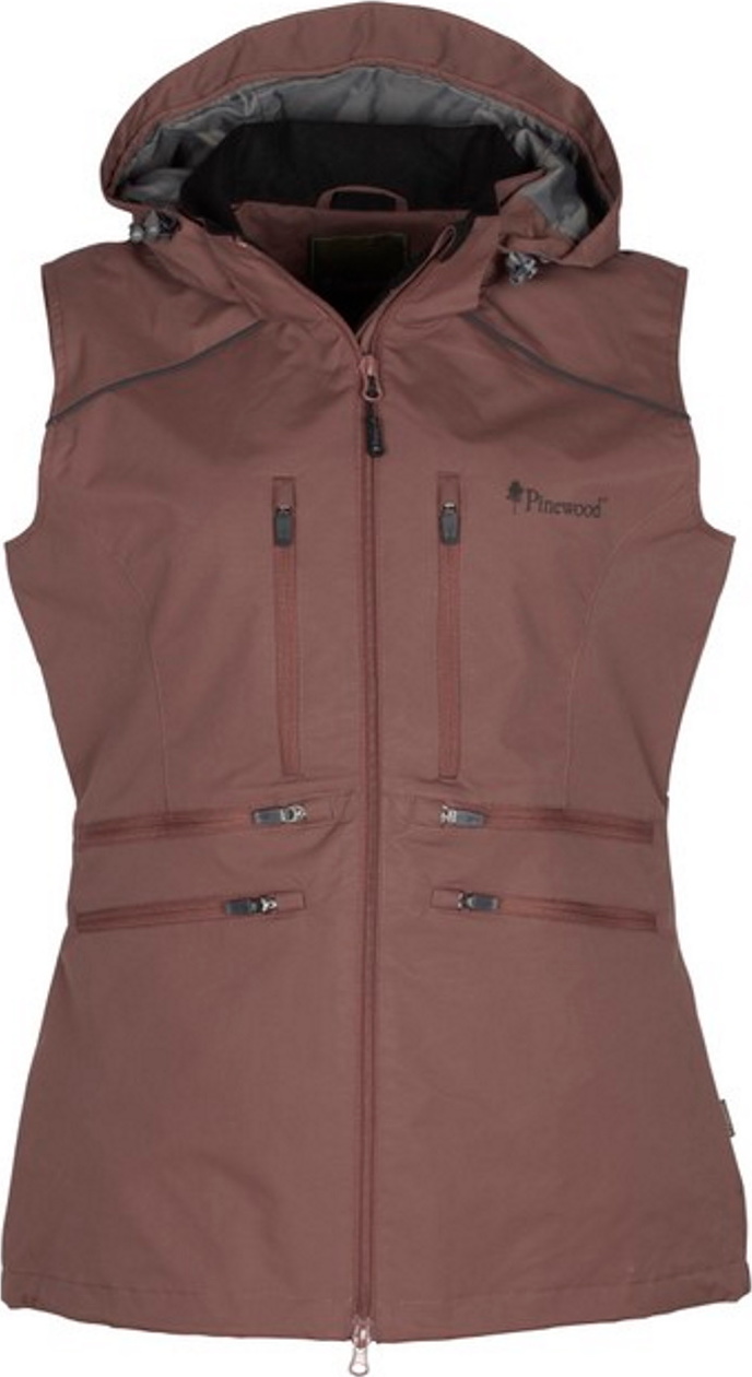 Pinewood Women's Dog Sports Windblocker Vest Marron Rose Vadderade västar S