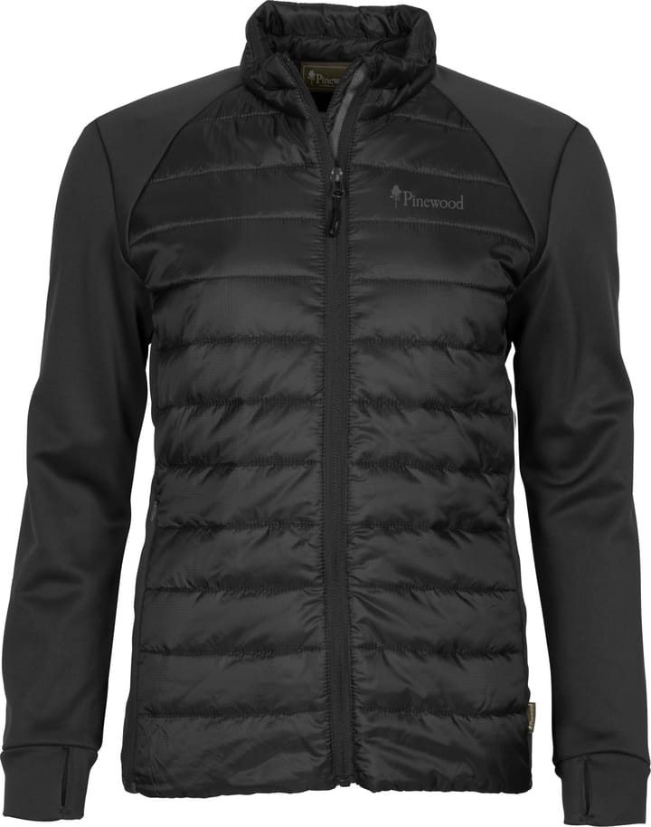 Pinewood Women's Finnveden Hybrid Power Fleece Jacket Black Pinewood