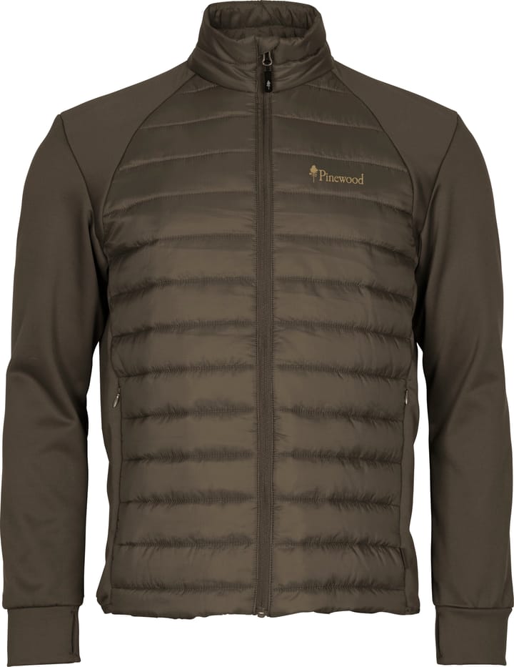 Pinewood Men's Finnveden Hybrid Power Fleece Jacket Dusty Brown Pinewood