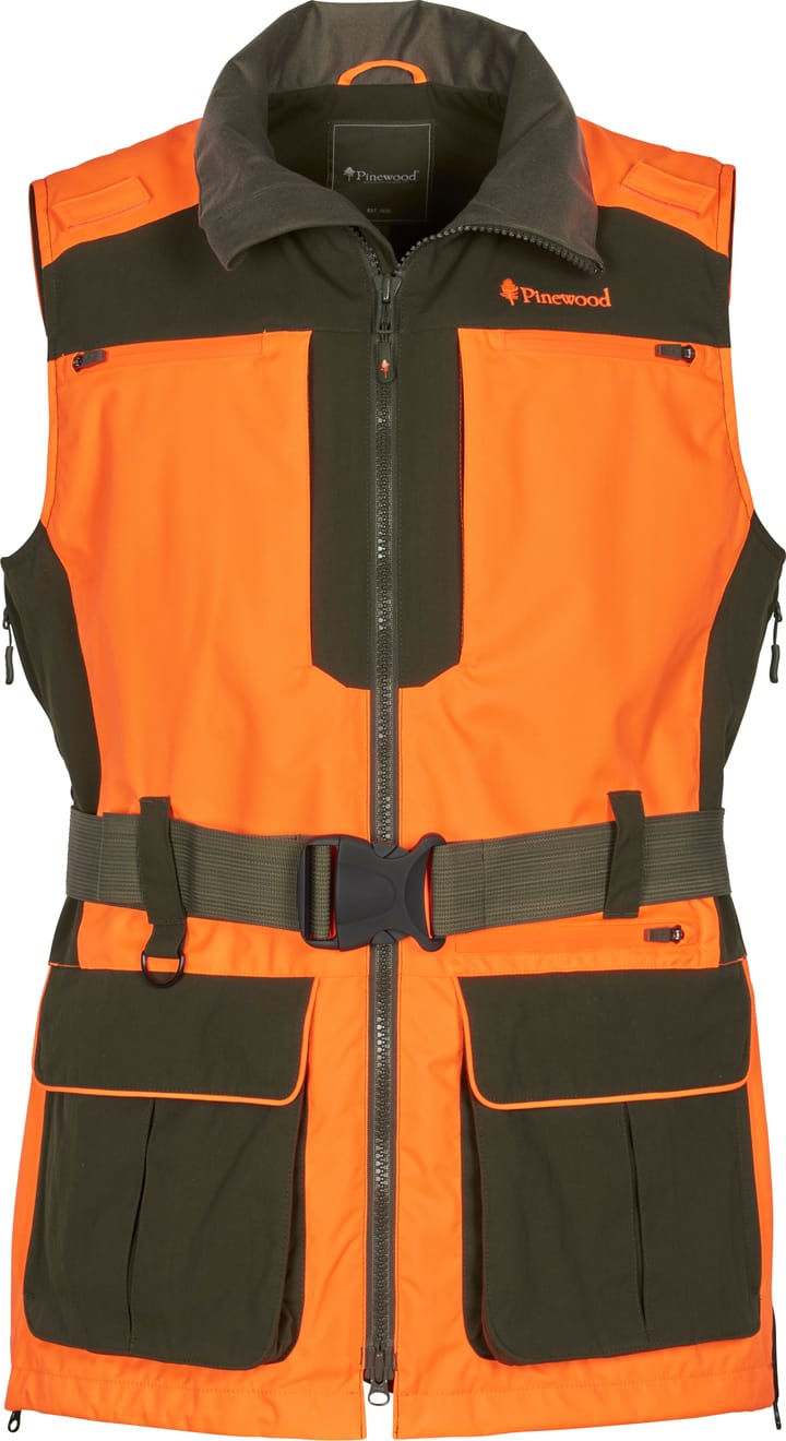 Pinewood Men's Furudal Dog Handler Vest Orange/Moss Green Pinewood