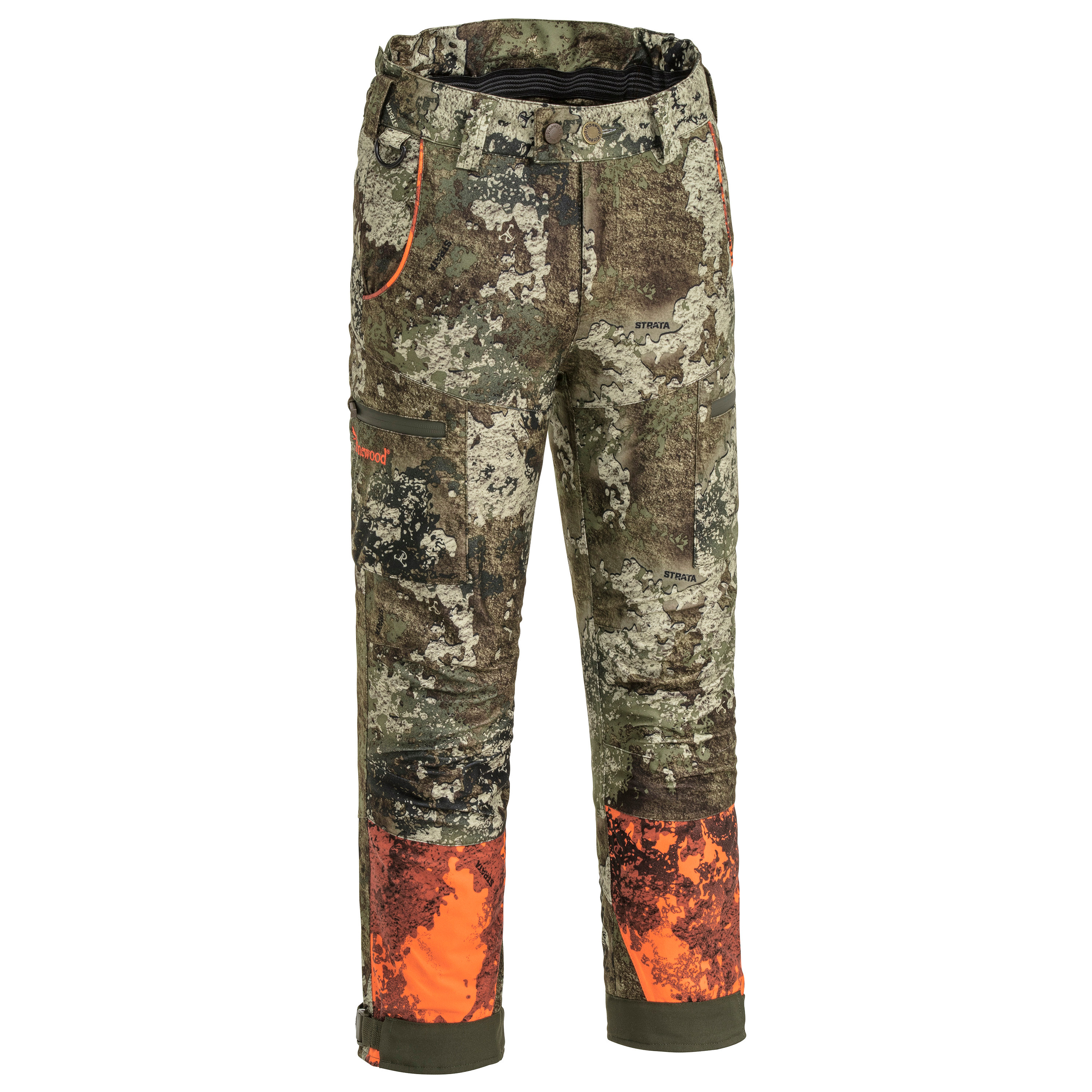 Pinewood Kids' Furudal/Retriever Active Camou Hunting Pants Strata/Strata Blaze 116 cm, Strata/Strata Blaze