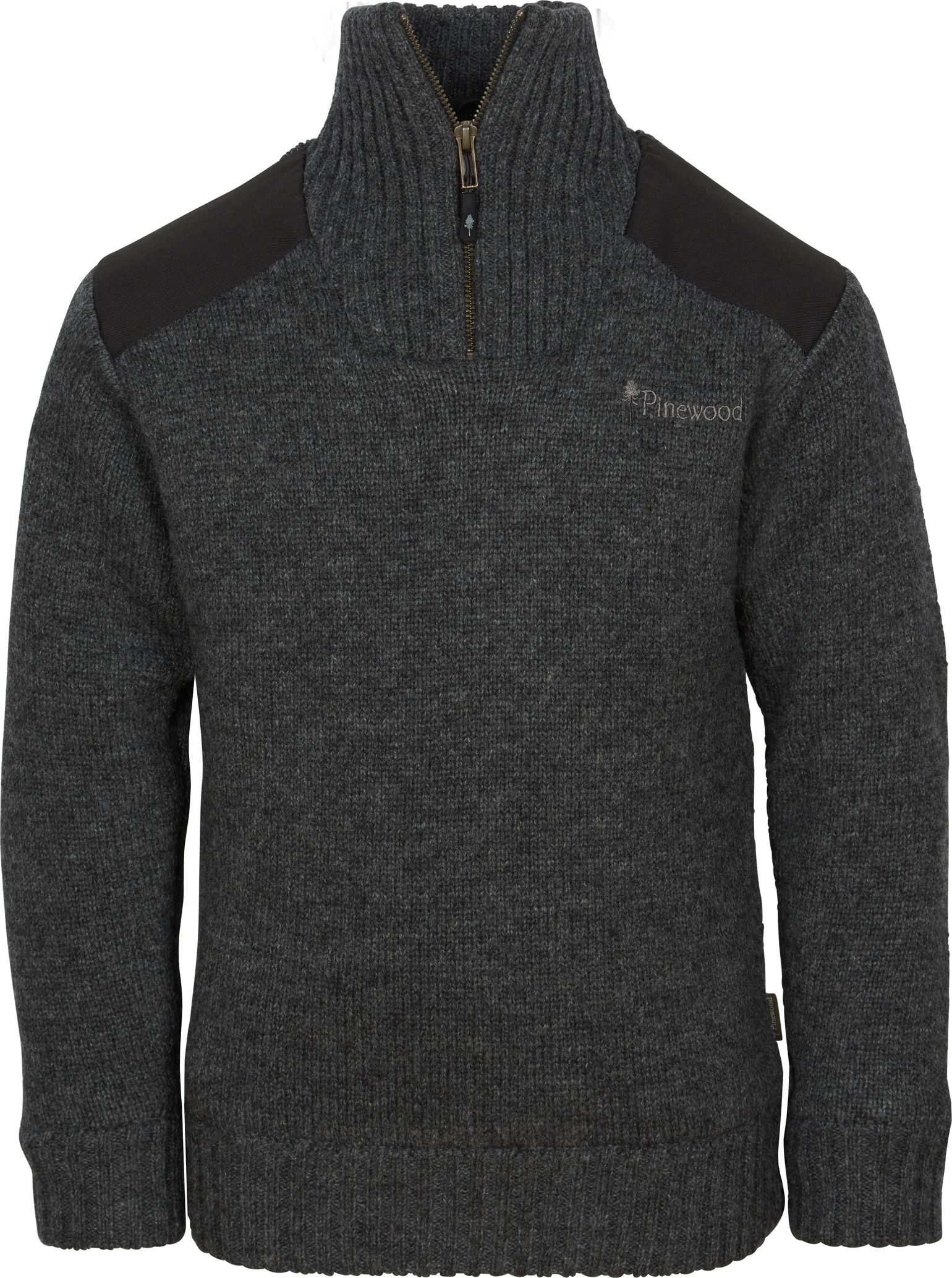 Pinewood Kids' Hurricane Sweater Dark Grey Melange