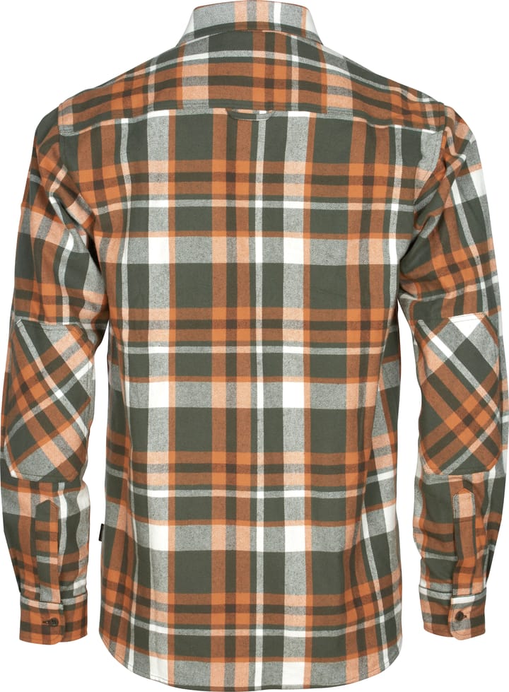 Pinewood Men's Lappland Rough Flannel Shirt Green/Orange Pinewood