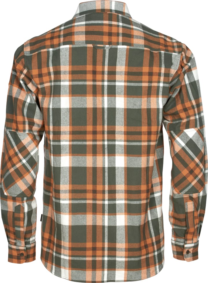Men's Lappland Rough Flannel Shirt Green/Orange Pinewood