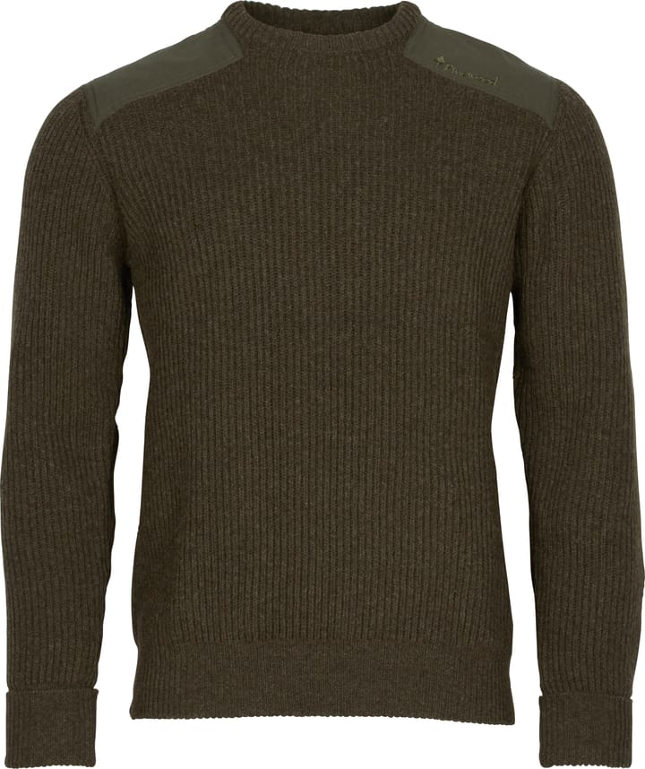 Pinewood Men's Lappland Rough Sweater Mossgreen Melange Pinewood
