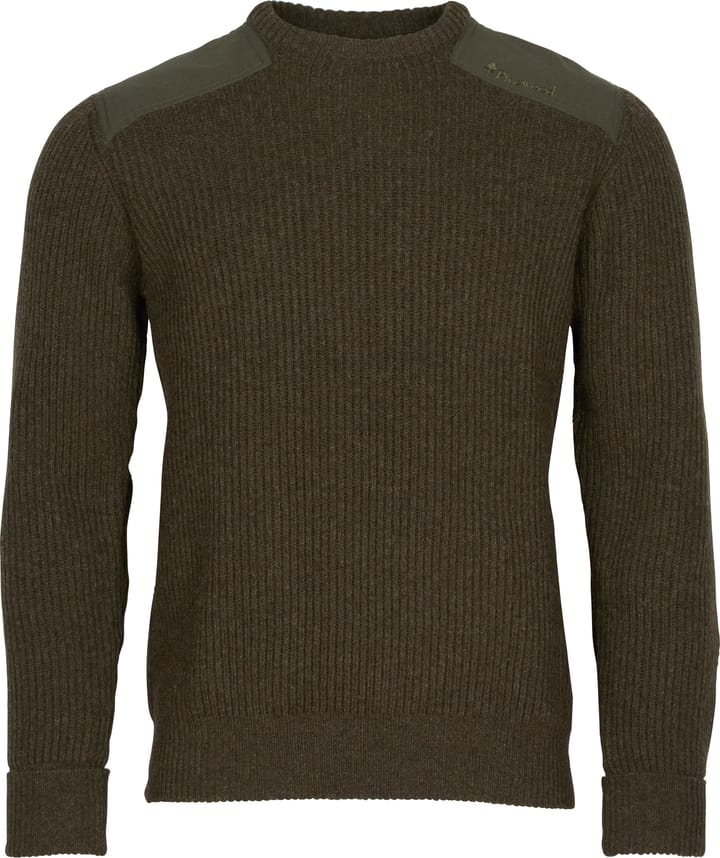 Pinewood Men's Lappland Rough Sweater Mossgreen Melange Pinewood