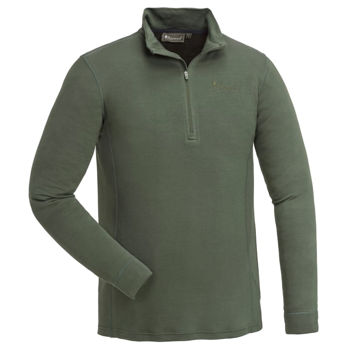 Men's Abisko Merino Base Layer Half Zip D.Mossgreen Pinewood