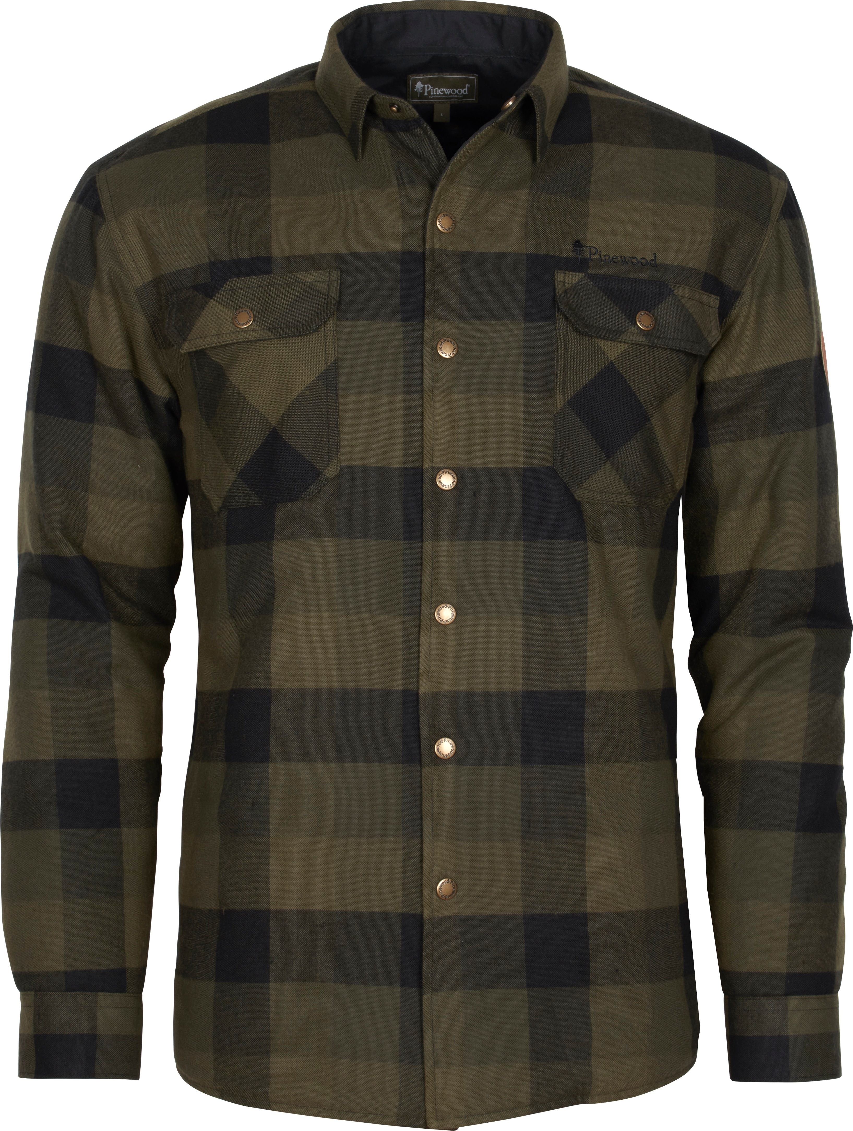 Pinewood Men's Canada Classic 2.0 Shirt Green/Black Långärmade skjortor M