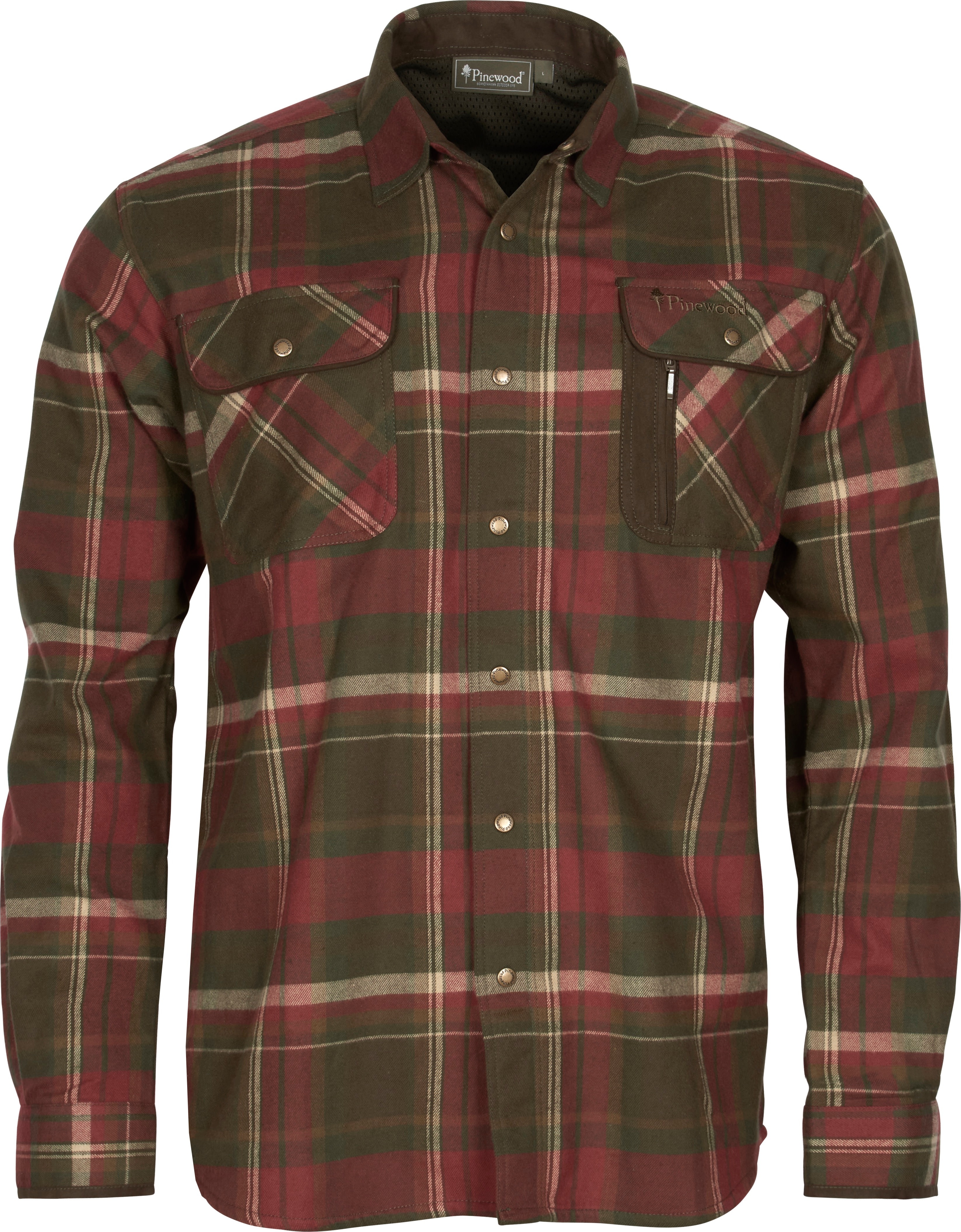 Pinewood Men’s Cornwall Shirt Dark Green/Dark Copper