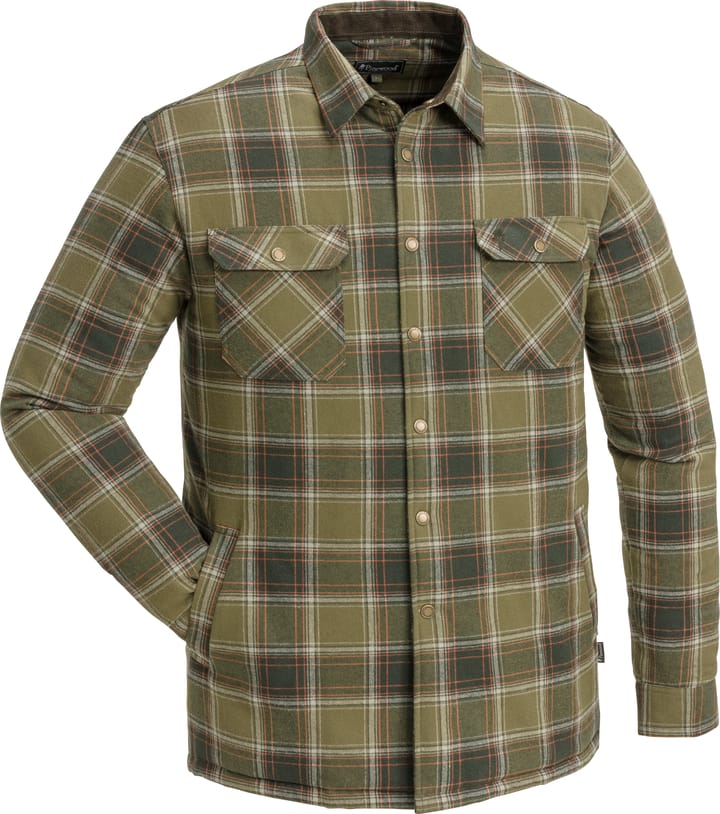 Pinewood Men's Finnveden Checked Padded Overshirt Hunting Olive/Terracotta Pinewood Pinewood Men's Finnveden Checked Padded Overshirt Hunting Olive/Terracotta Pinewood