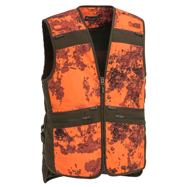 Pinewood Men's Furudal Hunter Pro Camou Vest Strata Blaze/Suede Brown Pinewood
