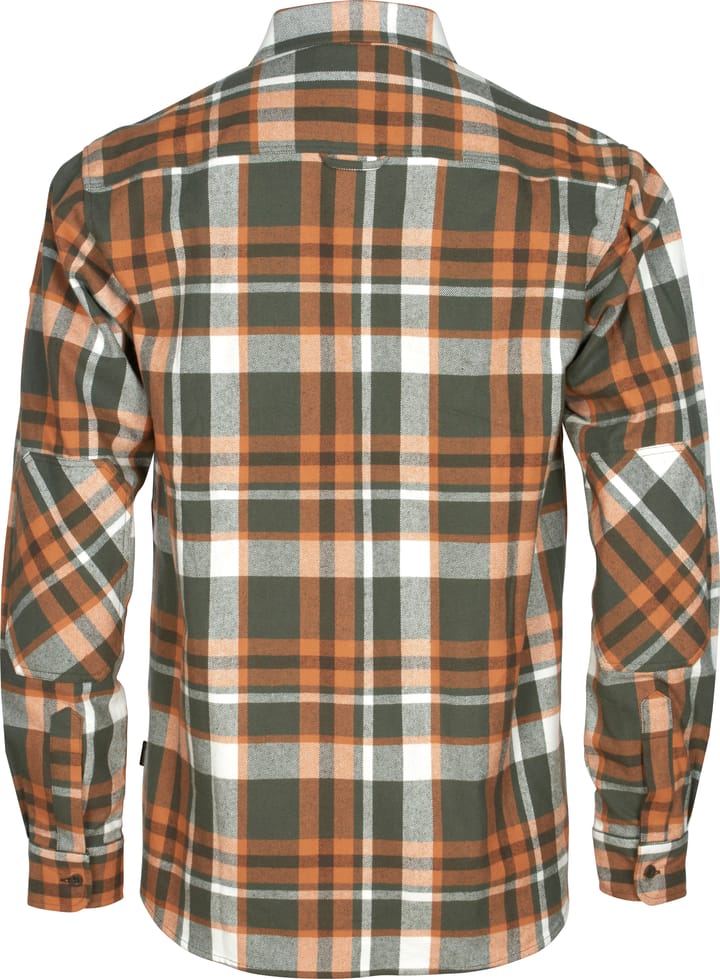Pinewood Men's Lappland Rough Flannel Shirt Green/Orange Pinewood