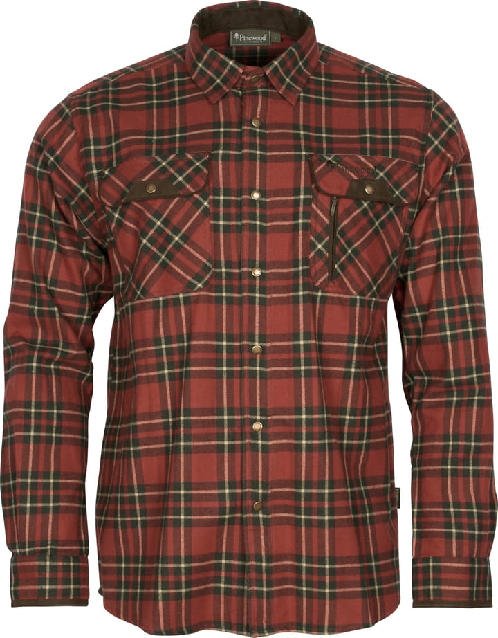 Pinewood Men's Prestwick Exclusive Shirt Dark Terracotta/Dark Green Pinewood Pinewood Men's Prestwick Exclusive Shirt Dark Terracotta/Dark Green Pinewood