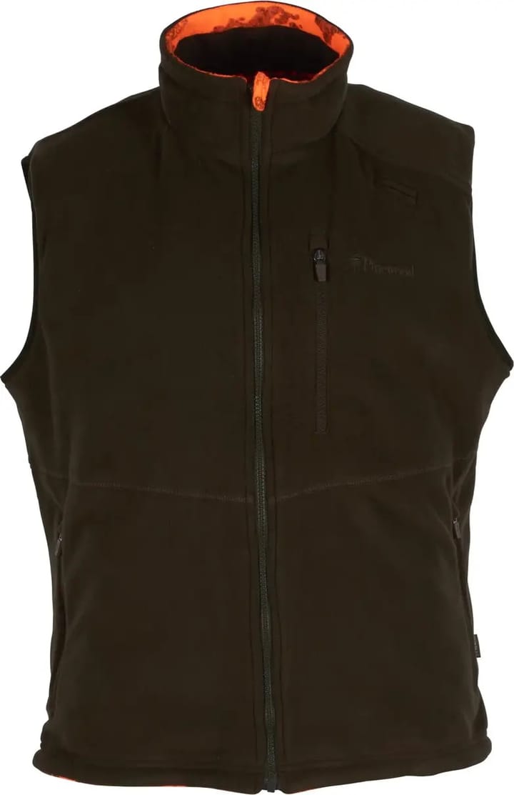 Pinewood Men's Småland Reversible Vest Strata Blaze/Huntig Green Pinewood
