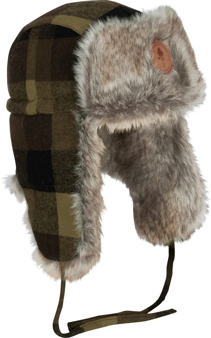 Pinewood Classic Checked Fur Hat Green/Black Pinewood