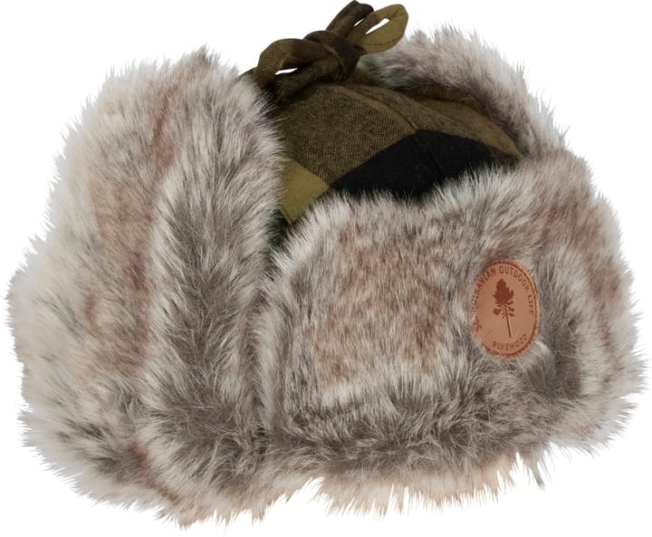 Pinewood Classic Checked Fur Hat Green/Black Pinewood