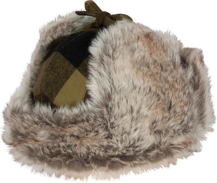 Pinewood Classic Checked Fur Hat Green/Black Pinewood