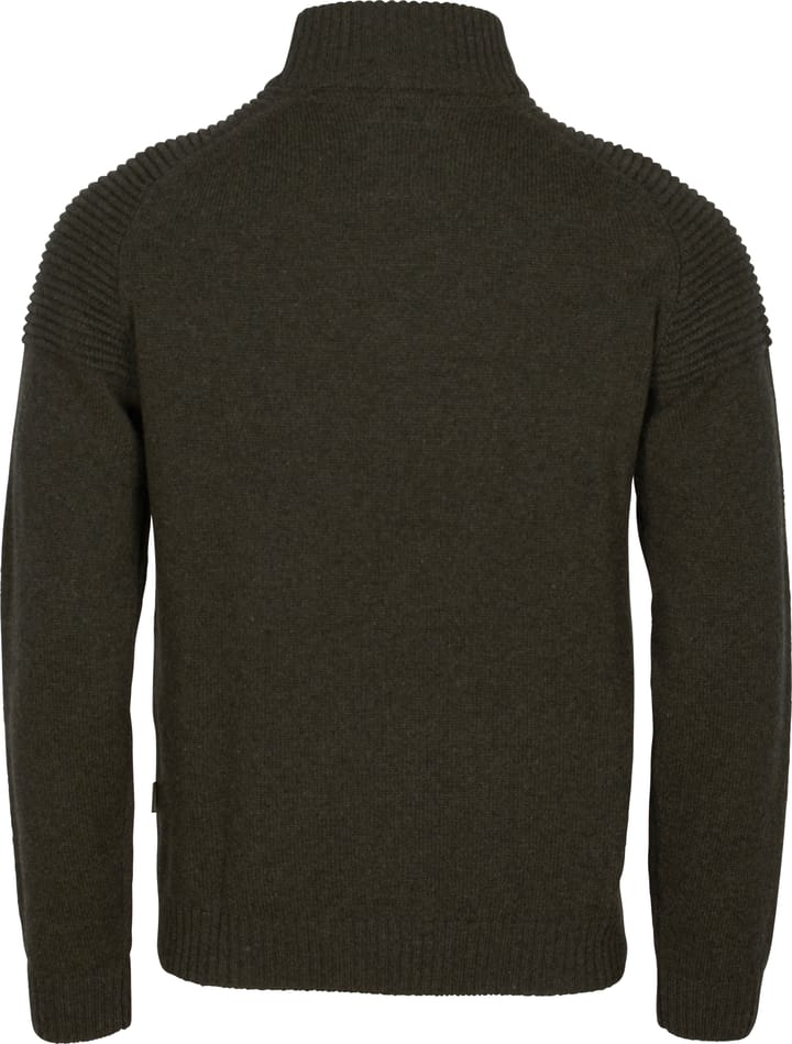 Pinewood Men's Värnamo T-Neck Sweater Dark Green Melange Pinewood