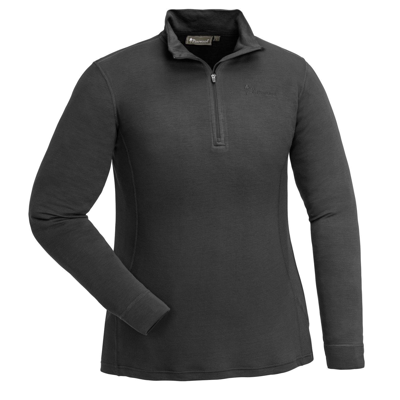 Women's Abisko Merino Base Layer Half Zip Smoke Black