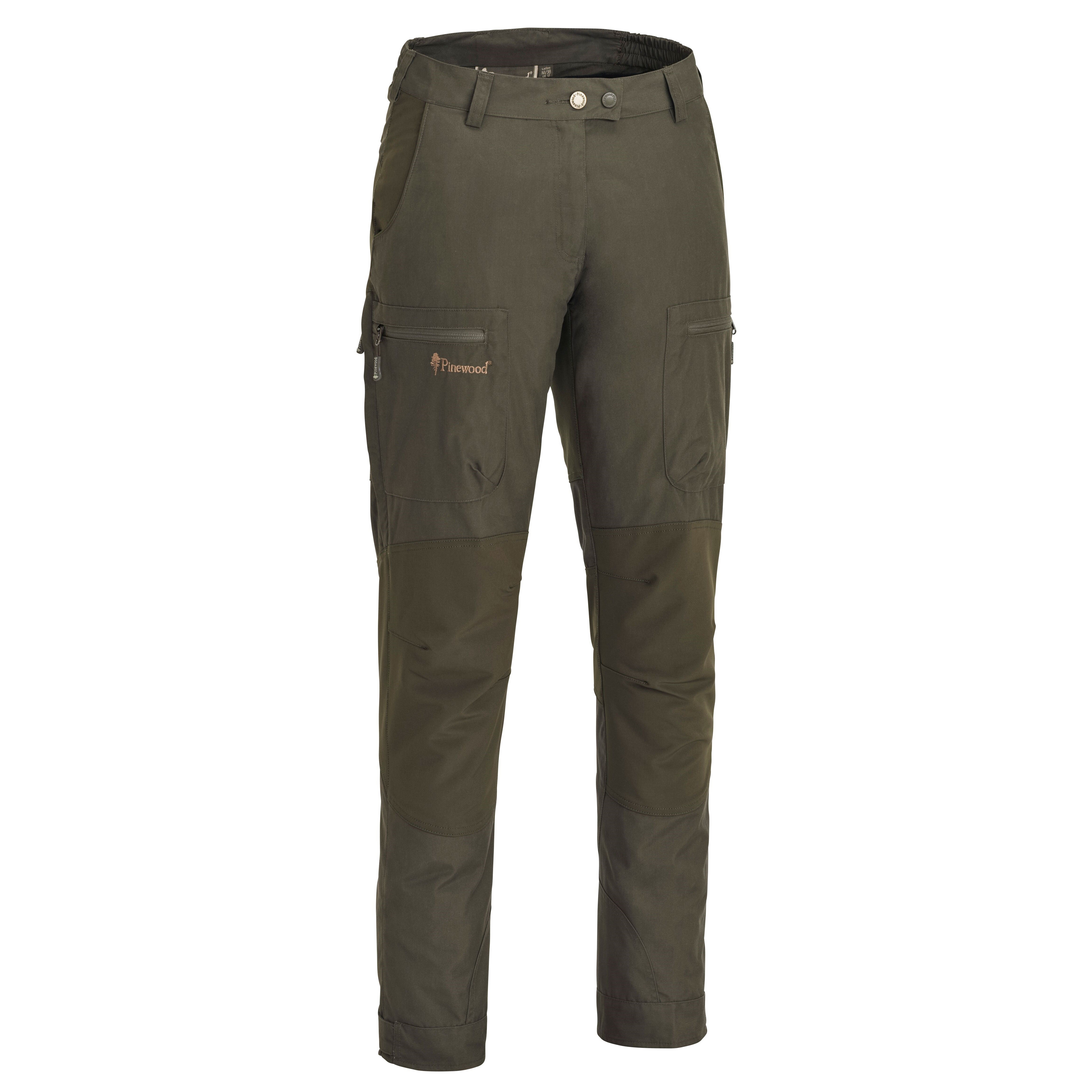 Pinewood Women's Caribou TC Trousers Dark Olive Friluftsbyxor Mörkoliv 36