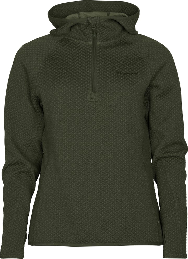 Pinewood Women's Everyday Travel Hoodie Dark Green Melange Pinewood