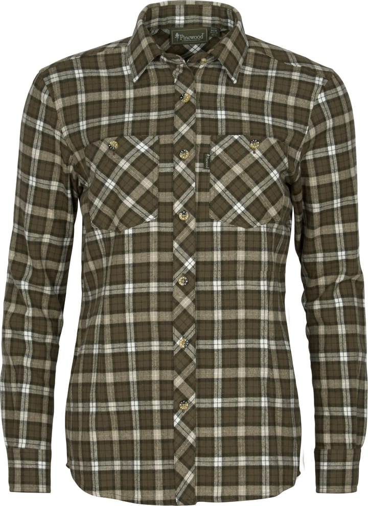 Pinewood Women's Felicia Shirt Dark Green/Off White Pinewood