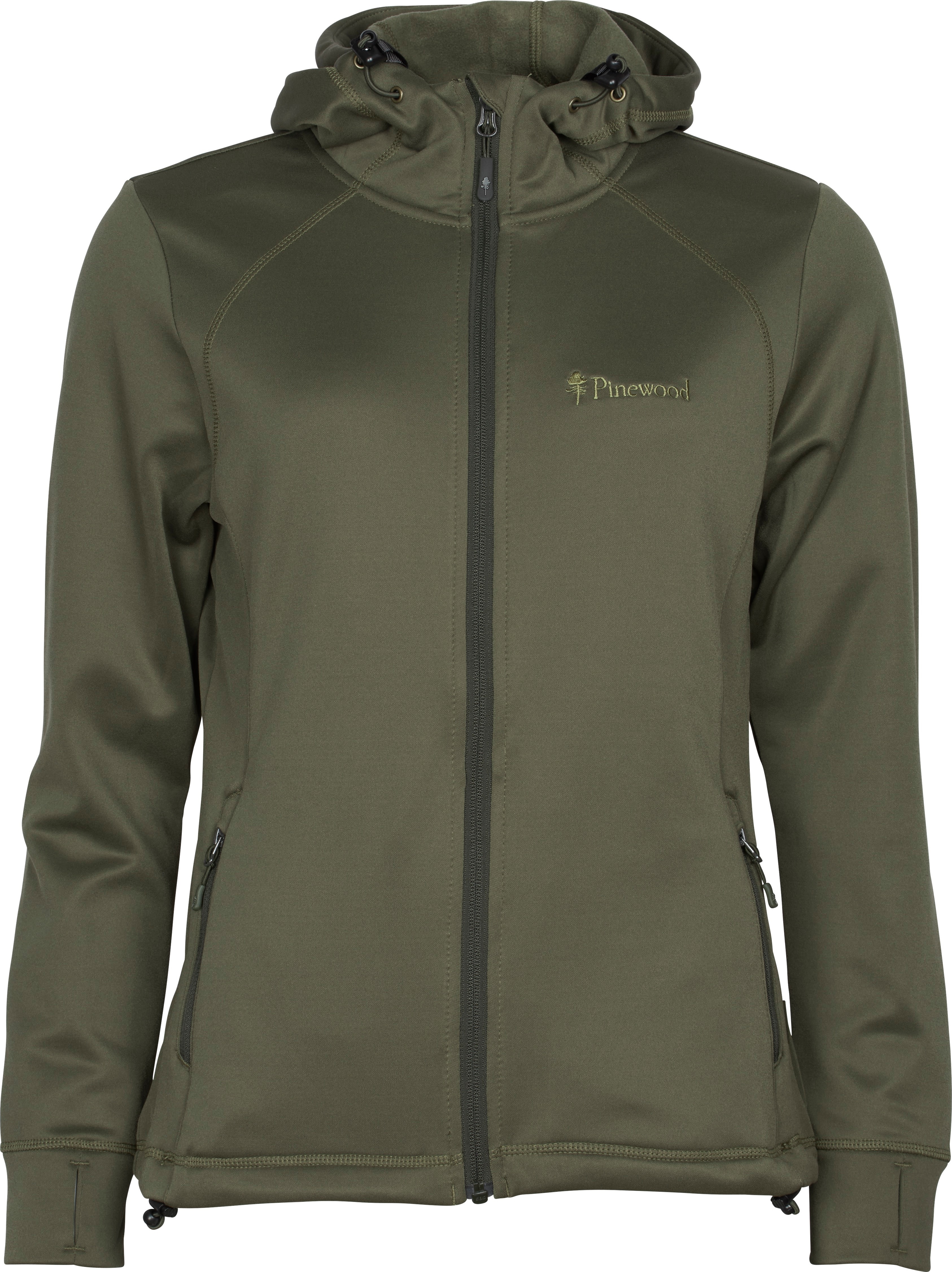 Pinewood Women's Finnveden Hoodie Olive Långärmade vardagströjor L
