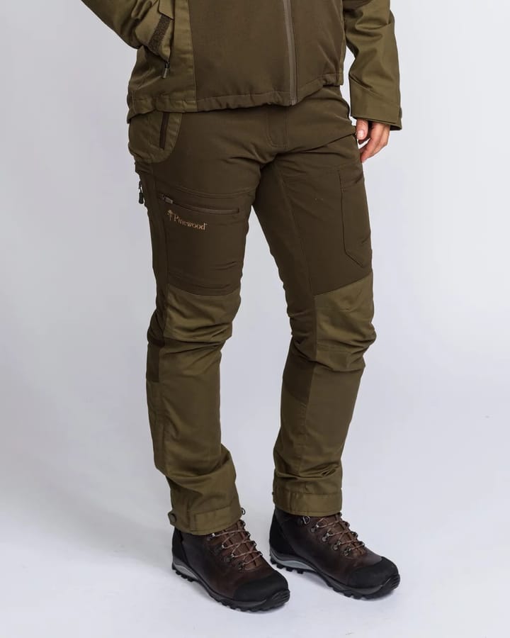 Pinewood Women's Finnveden Hybrid Extreme Trousers Dark Olive/Hutinng Olive Pinewood