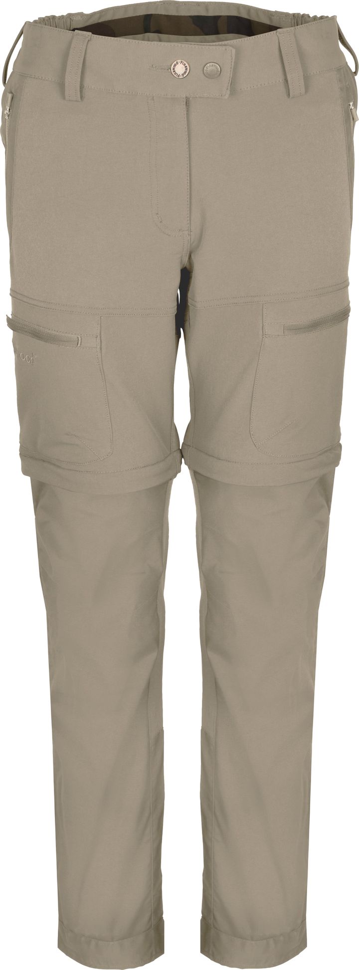 Pinewood Women's Finnveden Hybrid Zip-Off Trousers L.Khaki Pinewood