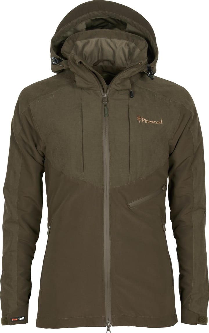 Pinewood Women's Furudal Caribou Hunt Extreme Jacket Suede Brown/Dark Olive Pinewood