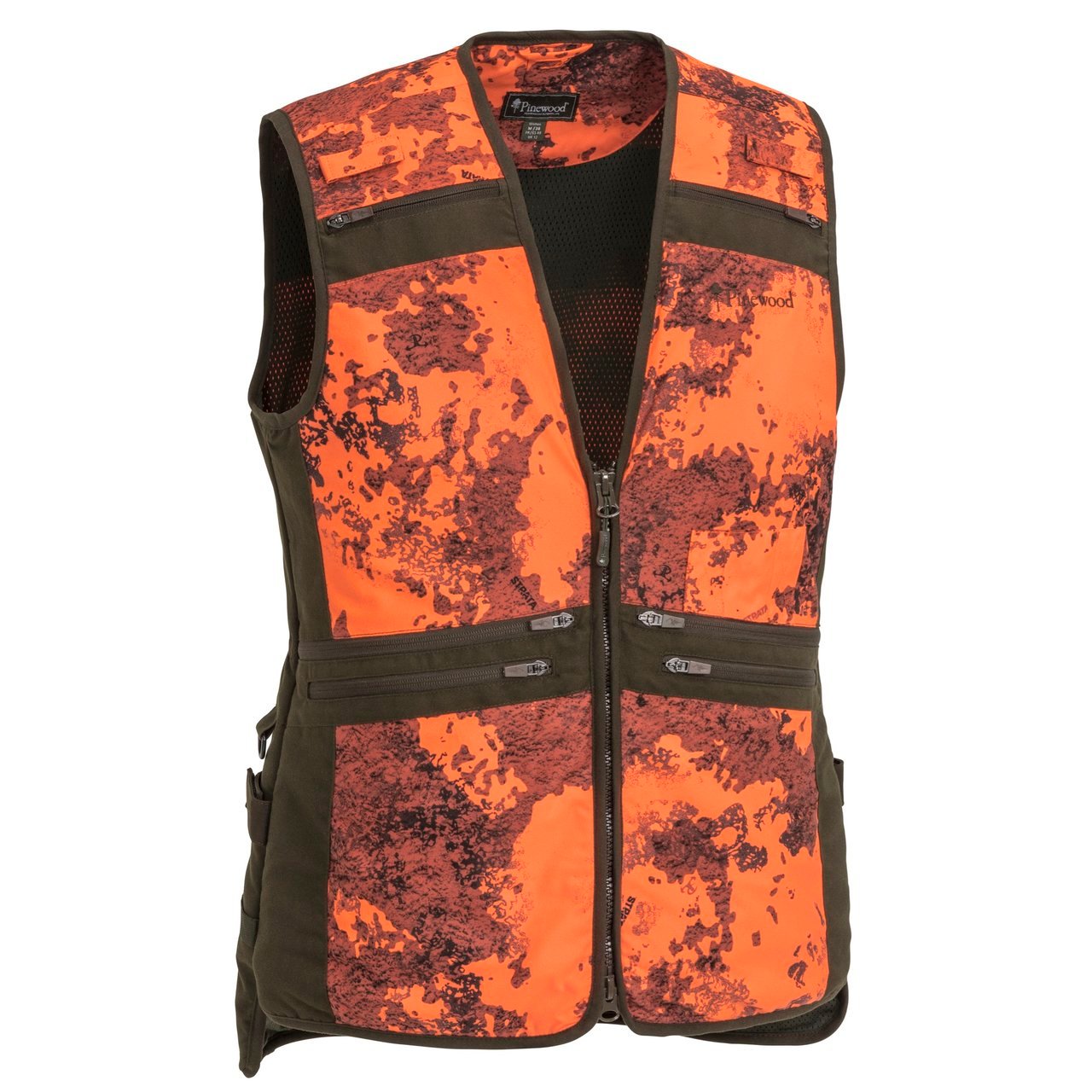 Pinewood Women's Furudal Hunter Pro Camou Vest Strata Blaze/Suede Brown Jaktvästar Strata Blaze/SuedeBr XXL