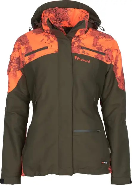 Pinewood Women's Hunter Pro Xtr 2.0 Camou Jacket Mossgreen/Strata Blaze Ovadderade jaktjackor L