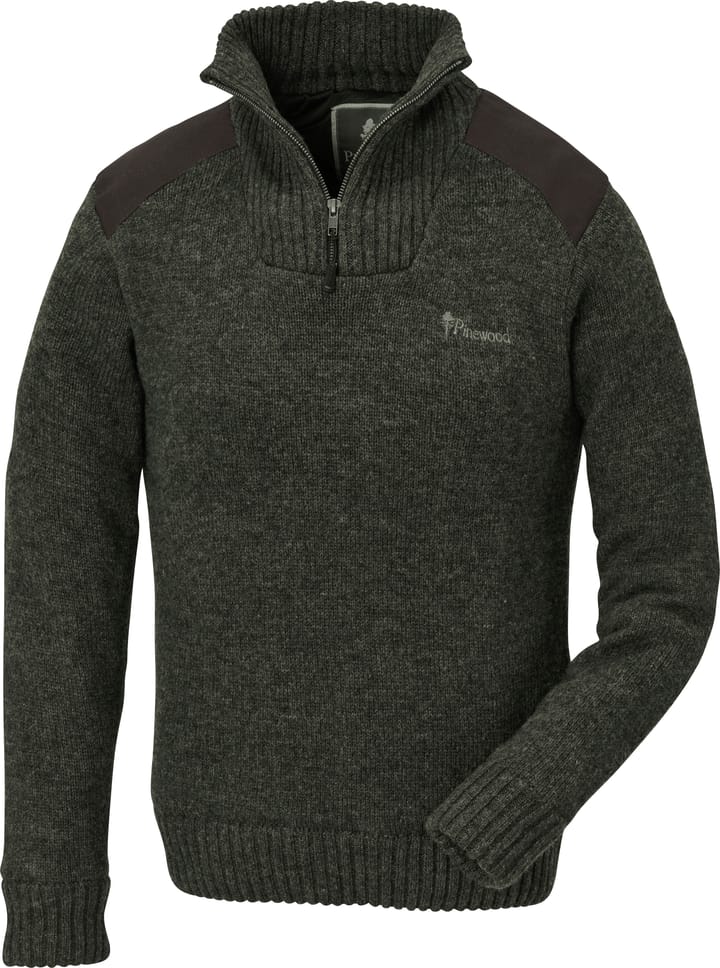Pinewood Women's Hurricane Sweater Dark Green Melange Pinewood