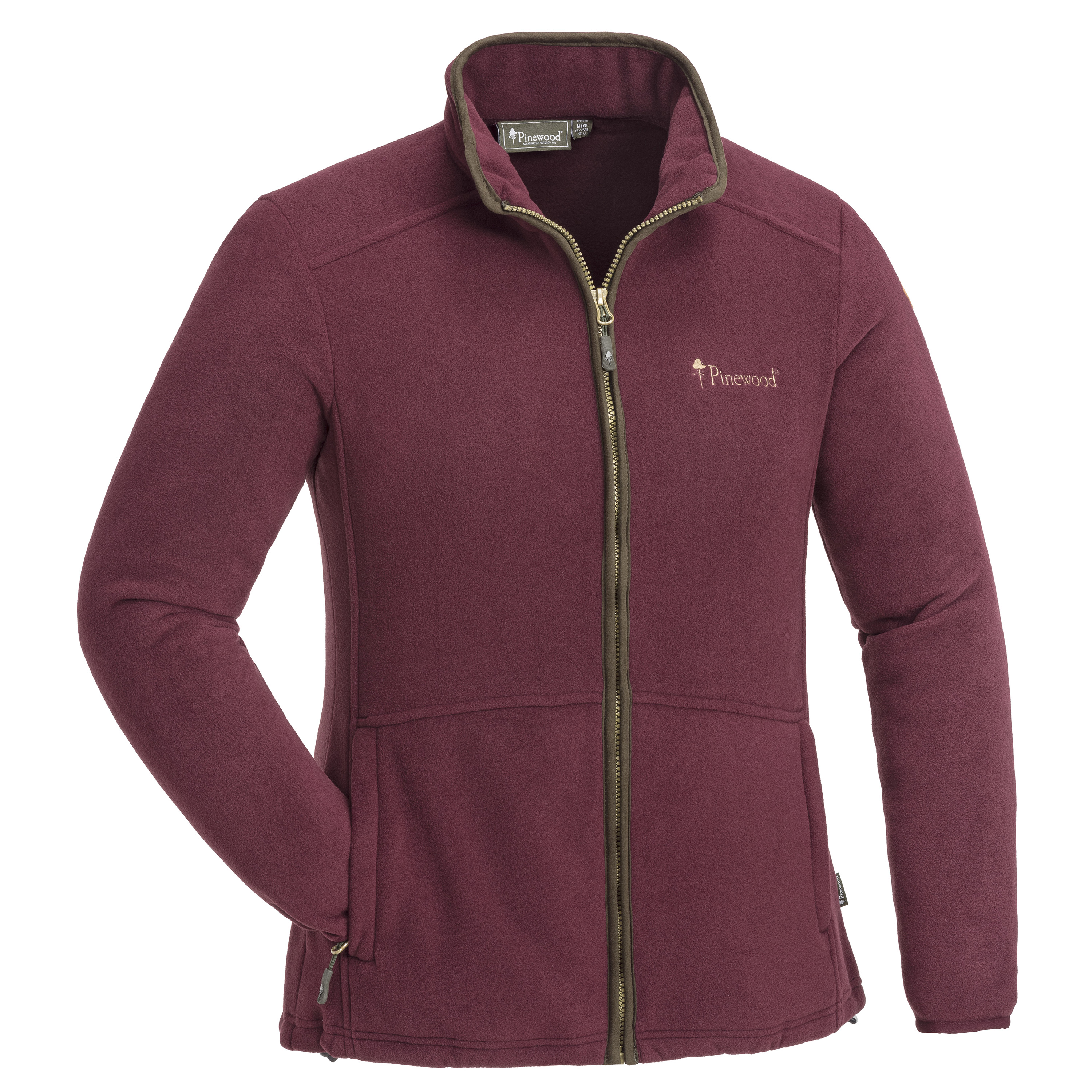 Pinewood Women's Nydala Fleece Jacket Burgundy/Suede Brown Mellanlager tröjor M