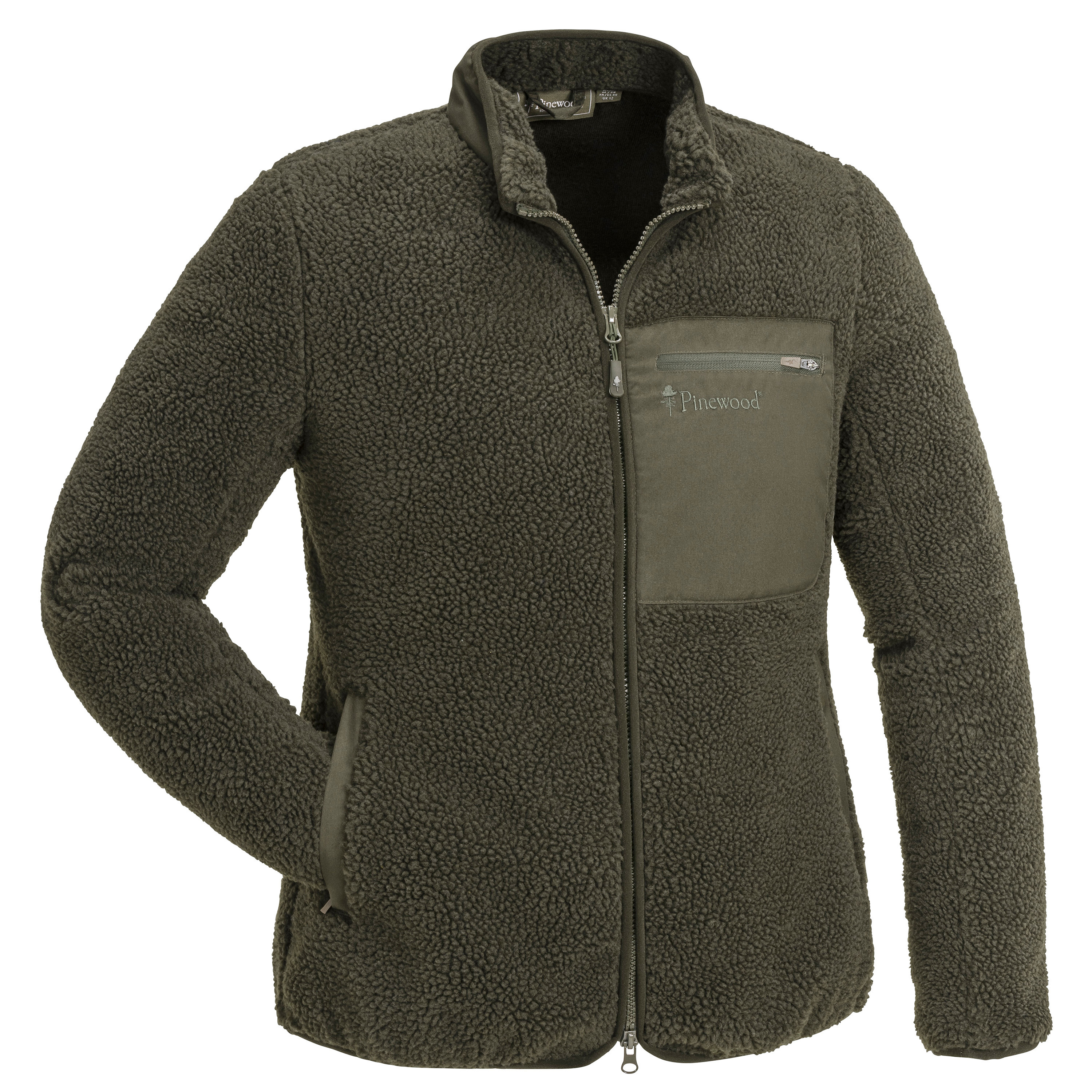 Pinewood Women's Pinewood Pile Jacket Dark Green Mellanlager tröjor D.Green XL