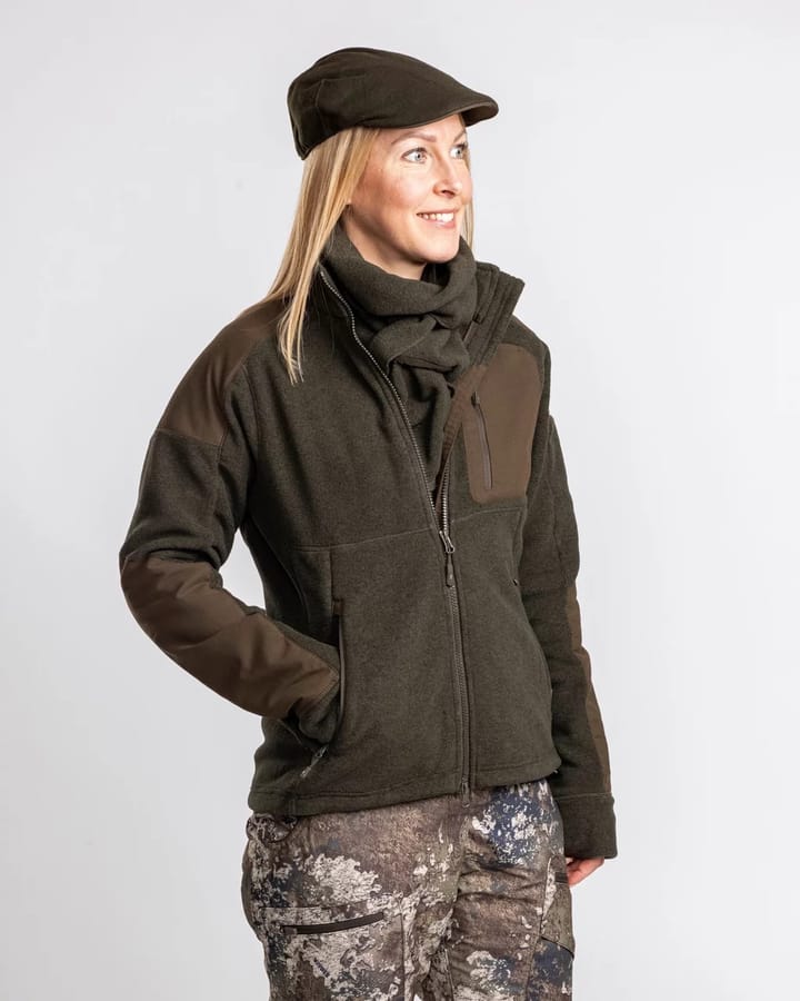 Pinewood Women's Småland Forest Fleece Jacket Hunting Green Pinewood